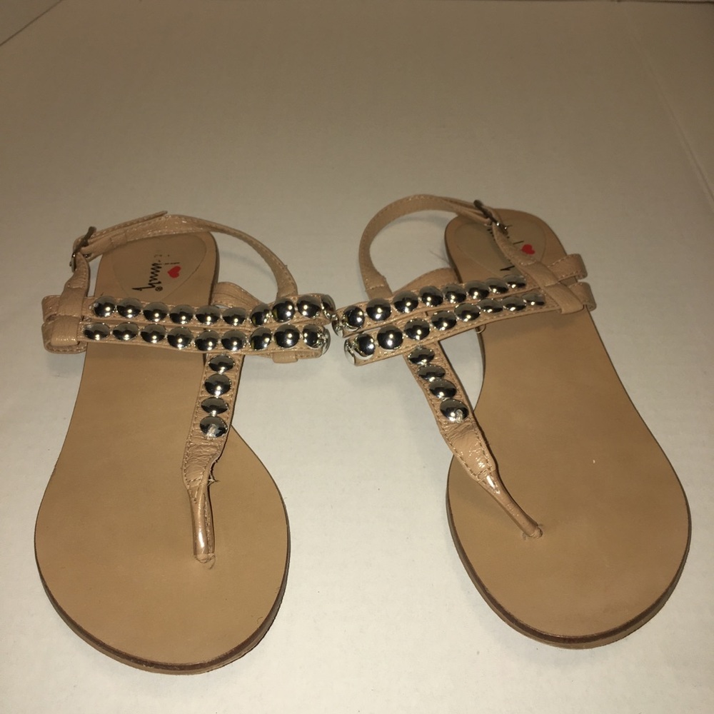 Silver beaded sandals